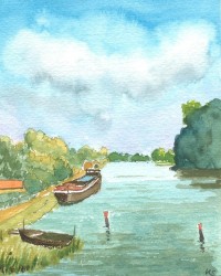 Blick von der Kamelbrücke auf die Havel in Zehdenick (2009)