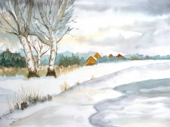 Winterlandschaft bei Zehdenick (nach Wilhelm Kimbel) (2010)