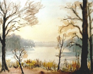 Abendstimmung am Rangsdorfer See (1982)