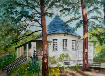 Die Rangsdorfer Friedhofskapelle (denkmalgeschützt) (2015)