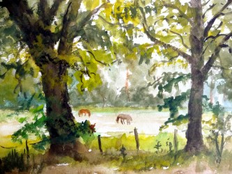 Meine Familie sucht Pilze - ich male (1994)