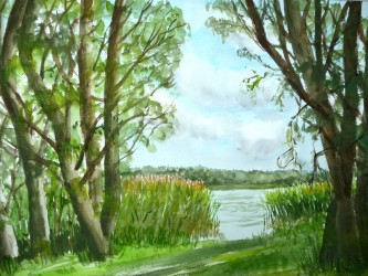 Badestelle am Motzener See (1995)