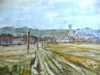 Feldweg auf Rügen (1979)