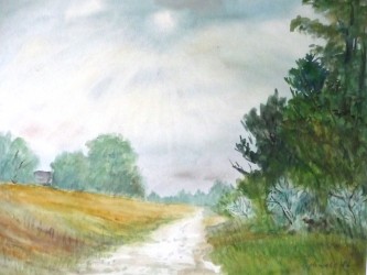 Deichweg bei Zingst (1986)