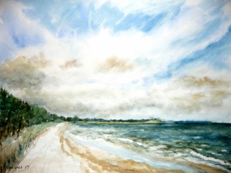 Interessanter Himmel bei Zingst (1989)