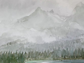 Bergwelt am Hintersee bei Nebel (2003)