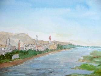 Fahrt auf dem Nil von Dendara nach Luxor I (Ägypten) (1999)