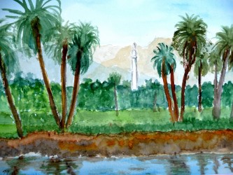 Fahrt auf dem Nil von Dendara nach Luxor II (Ägypten) (1999)
