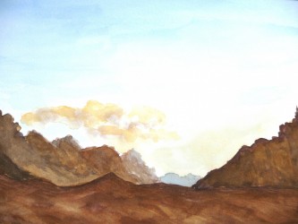 Abendstimmung auf dem Sinai nahe dem Katharinenkloster (Ägypten) (1999)