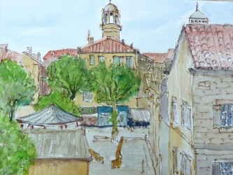 Blick auf Arles vom Hotel Atrium (Provence) (2000)